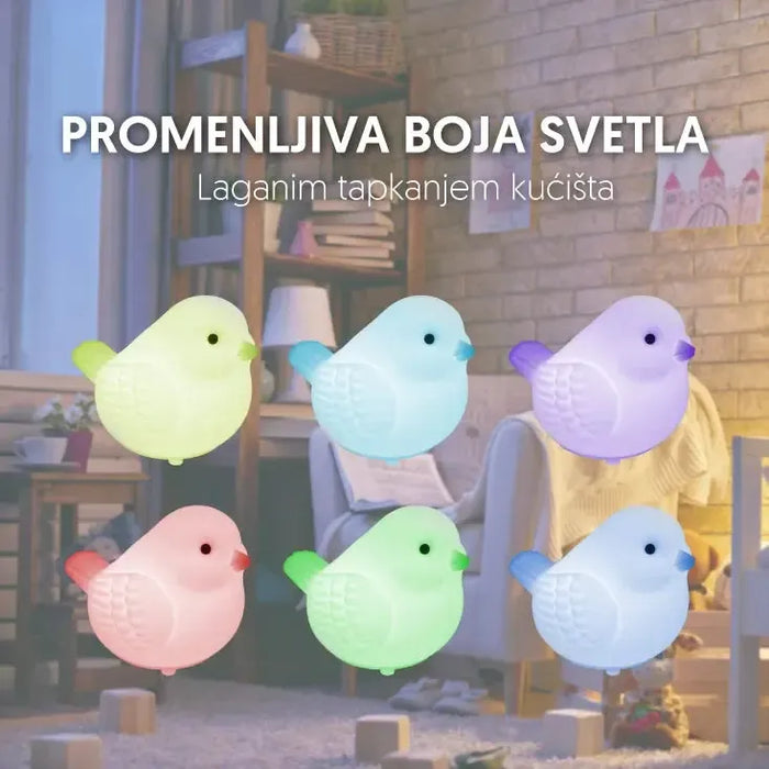 Višebojno noćno svetlo "ptica"