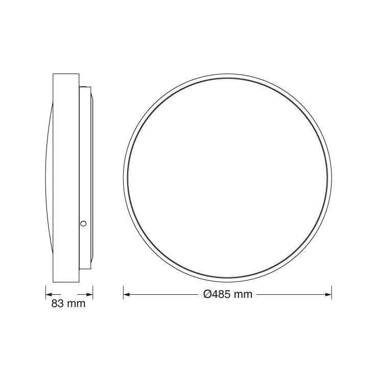 OSRAM LED plafonjera Ø485 — 36W, 6500K, IP20, srebrna
