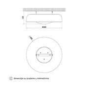 LED plafonjera 20W, promenljiva boja svetla 202527