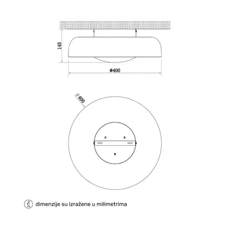 LED plafonjera 20W, promenljiva boja svetla 202527