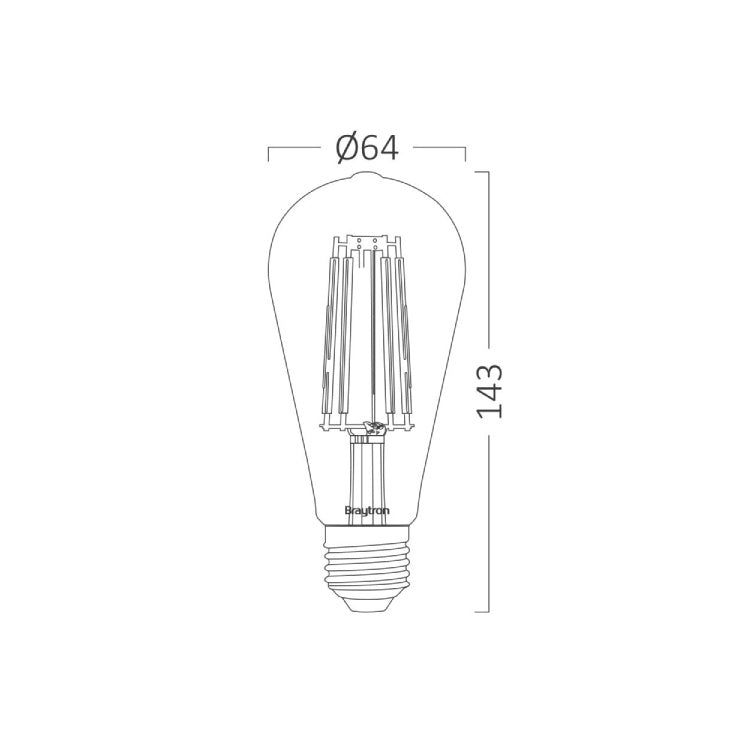LED filament sijalica 2200K 6W BRAYTRON