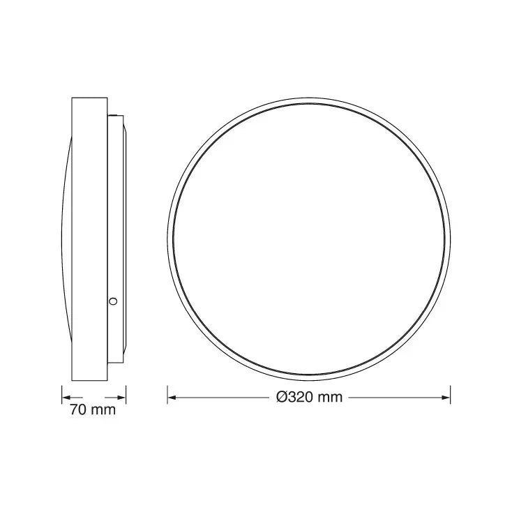 OSRAM LED plafonjera Ø320 — 18W, 6500K, senzor, zlatna