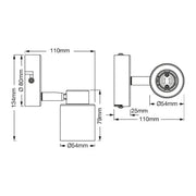 OSRAM PRIMAL crna spot lampa 1xGU10
