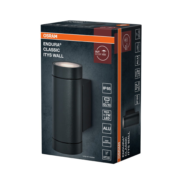 OSRAM spoljna zidna lampa 2 × GU10 — IP65, tamno siva