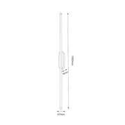 Crna zidna LED lampa 12W 3000K IP20 1m