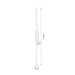 Crna zidna LED lampa 12W 3000K IP20 1m