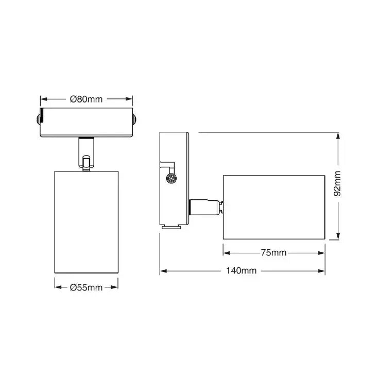OSRAM ELEMENTAL crna spot lampa 1xGU10
