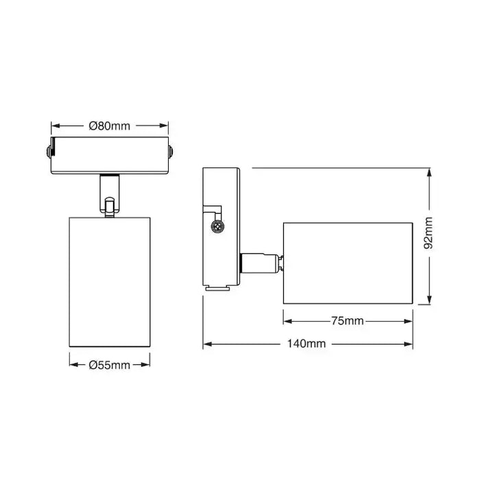 OSRAM ELEMENTAL crna spot lampa 1xGU10