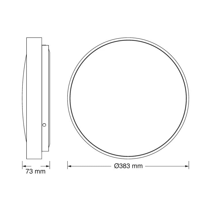 OSRAM LED plafonjera Ø383 — 24W, 6500K, srebrna