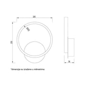 Zidna LED lampa 10W