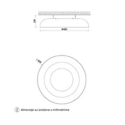 LED plafonjera 24W, promenljiva boja svetla 202508