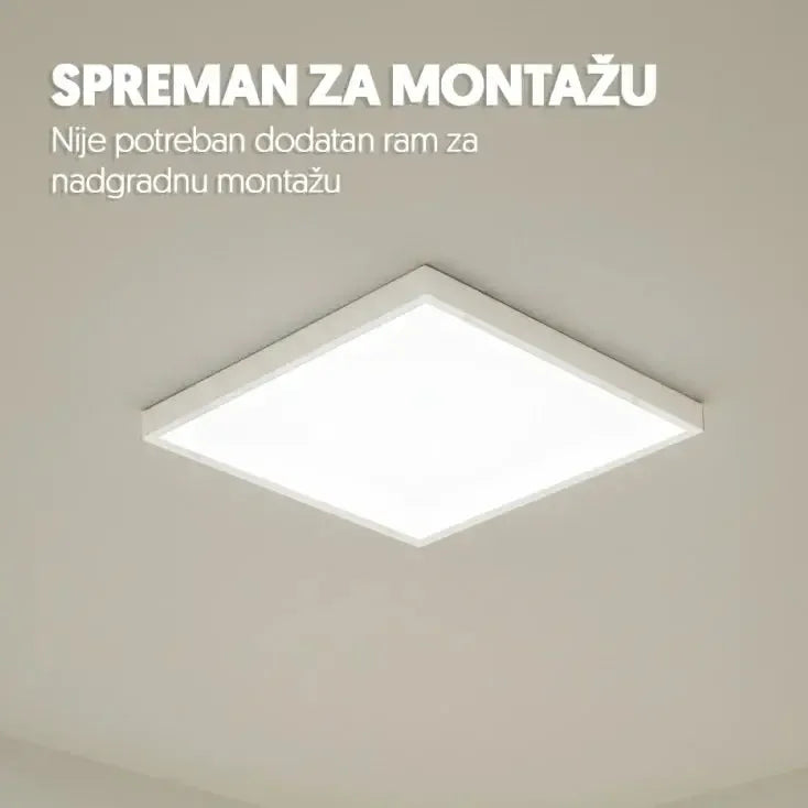 LED panel 2u1 48W, 100lm/W, 6500K, 595x595