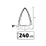 Veštačka jelka 240cm sa osvetljenjem i snegom