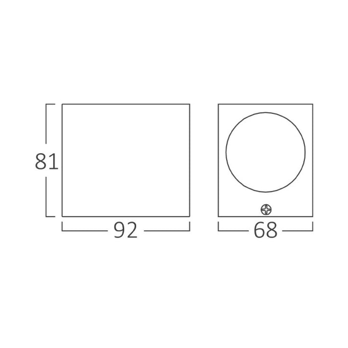 BRAYTRON siva zidna lampa 1xGU10