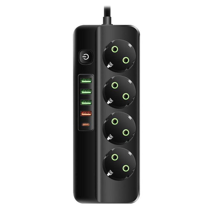 Razvodnik sa 4 mesta 2m 1.5mm2+pr. 4xUSB+tip C