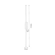 Zlatna zidna LED lampa 12W 3000K IP20 1m