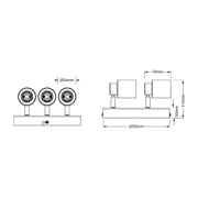 OSRAM PRIMAL PL crna spot lampa 3xGU10