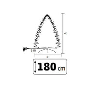 Veštačka jelka 180cm sa osvetljenjem i snegom
