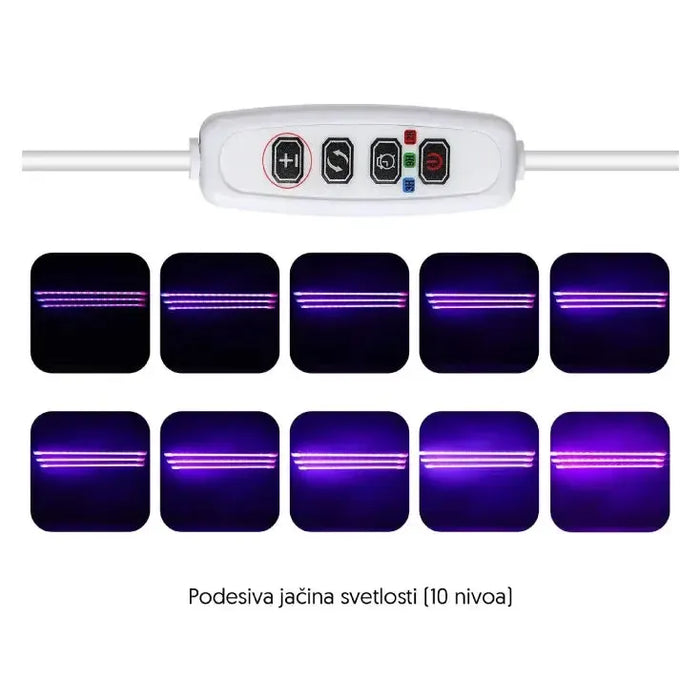 Trostruka lampa za biljke 13W