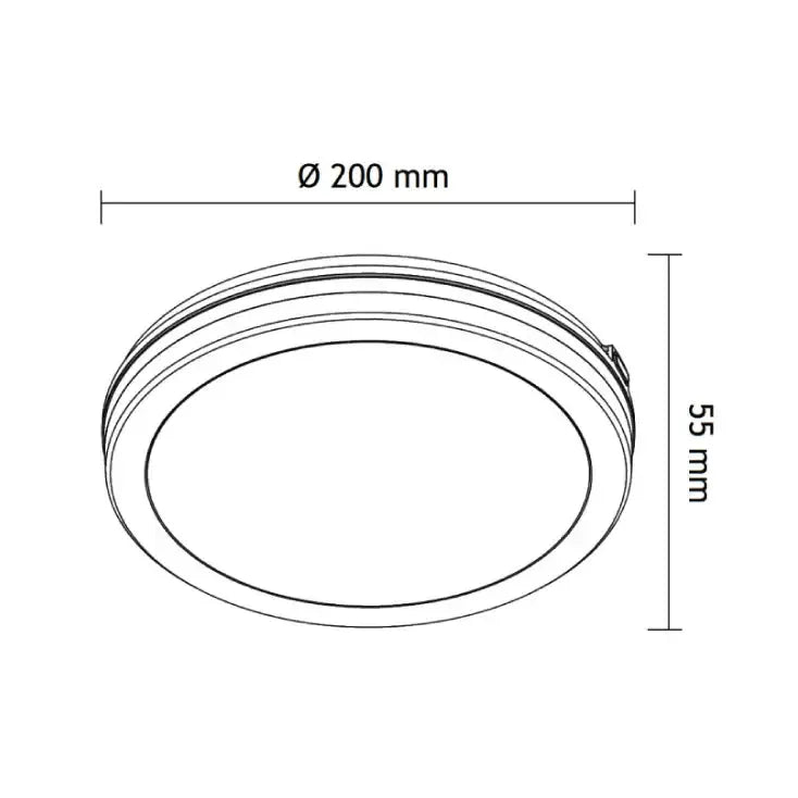 LED plafonjera 20W CCT IP65 — bela, otporna na vlagu