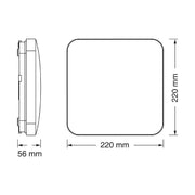 OSRAM LED pravougaona plafonjera 12W 3000K IP20