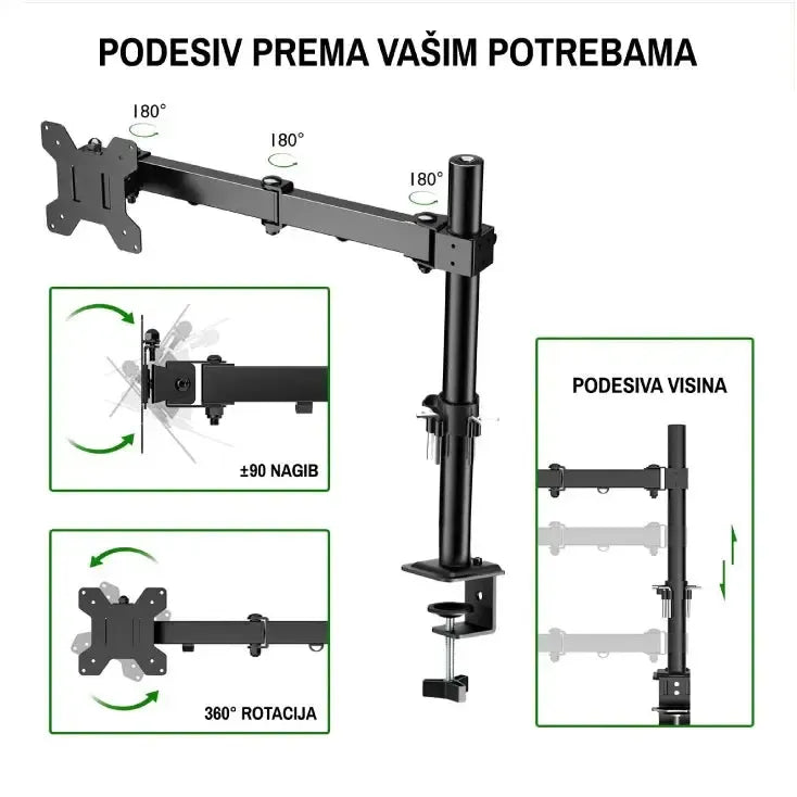 Stoni nosač za monitor 15" do 32", 8kg
