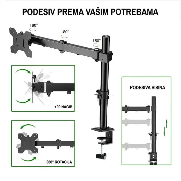 Stoni nosač za monitor 15" do 32", 8kg