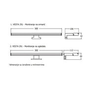 Zidna LED lampa 6W