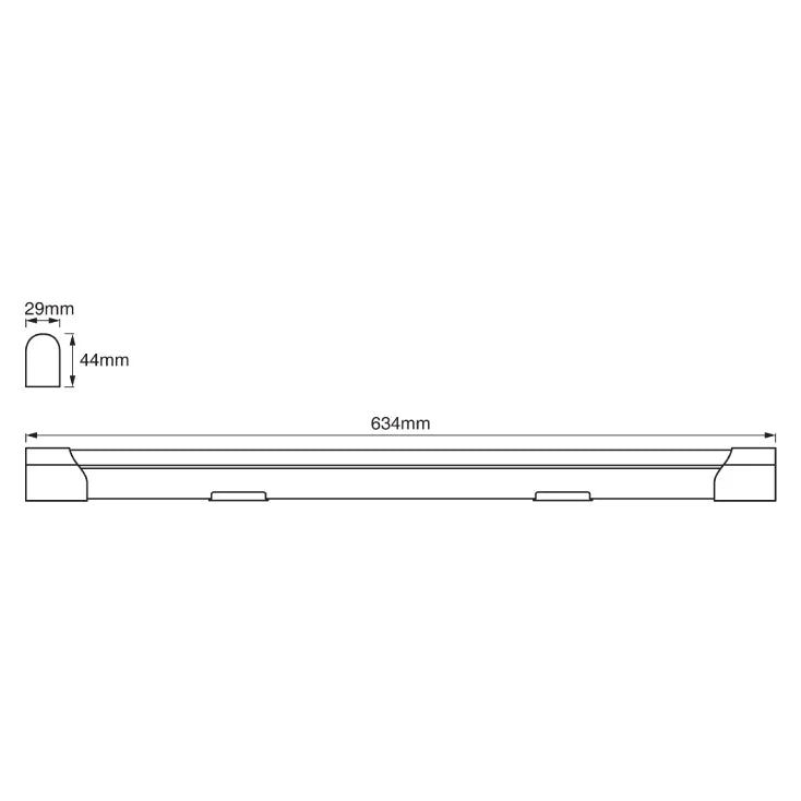 LEDVANCE nadgradna LED lampa 63,4 cm — 10W, 4000K, 1300 lm, IP20