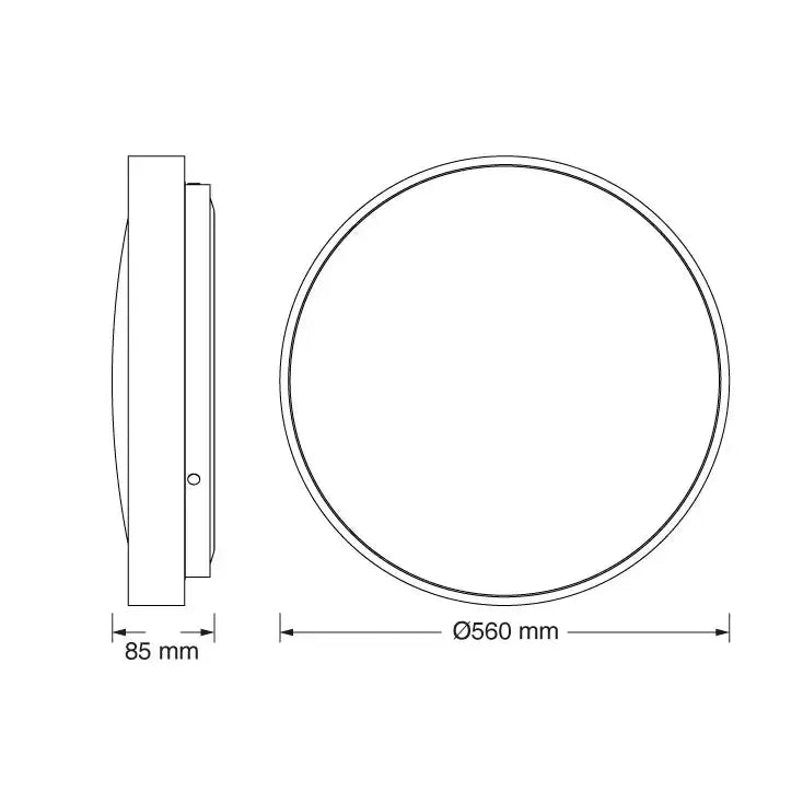 OSRAM LUXO srebrna LED plafonjera 60W 4000K IP20