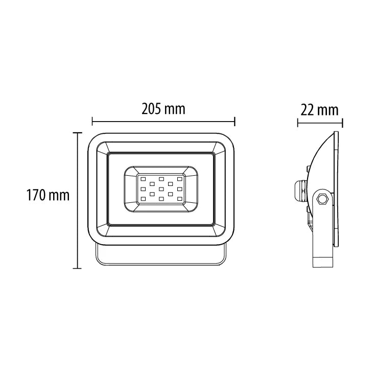 LED reflektor — 50 W, crni
