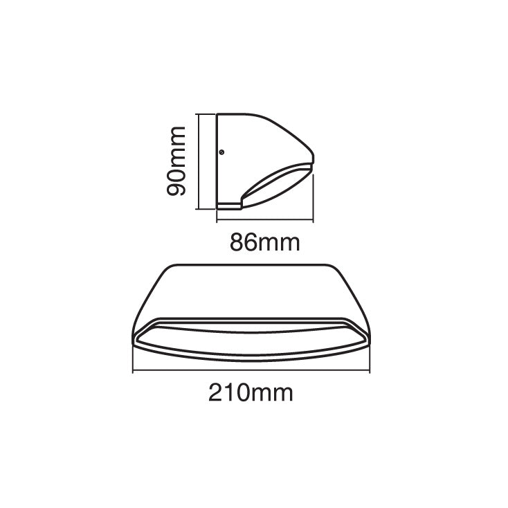 LEDVANCE Zidna lampa — 12 W, 3000K, IP44