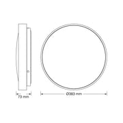 OSRAM LUXO crna LED plafonjera 24W 6500K IP20