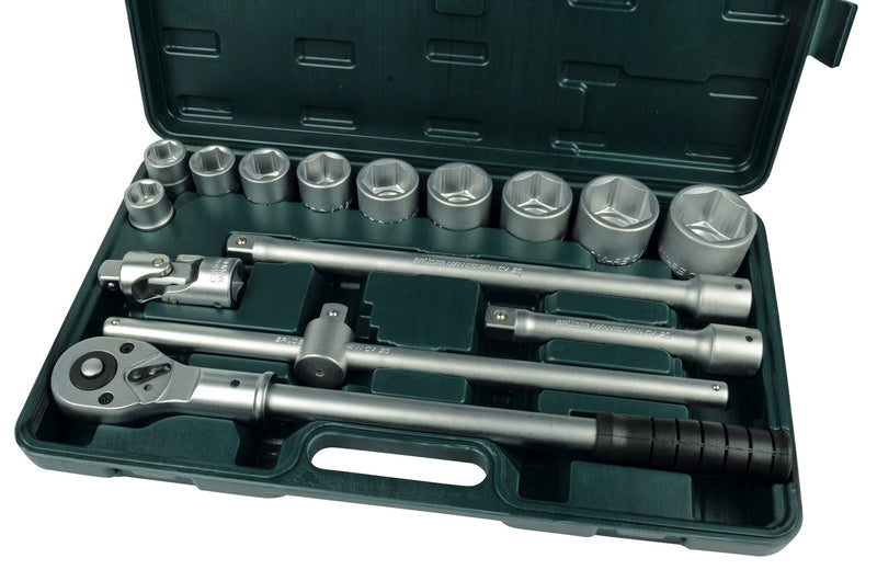 MANNESMANN Set nasadnih ključeva 3/4" — 15 delova, CrV, kofer