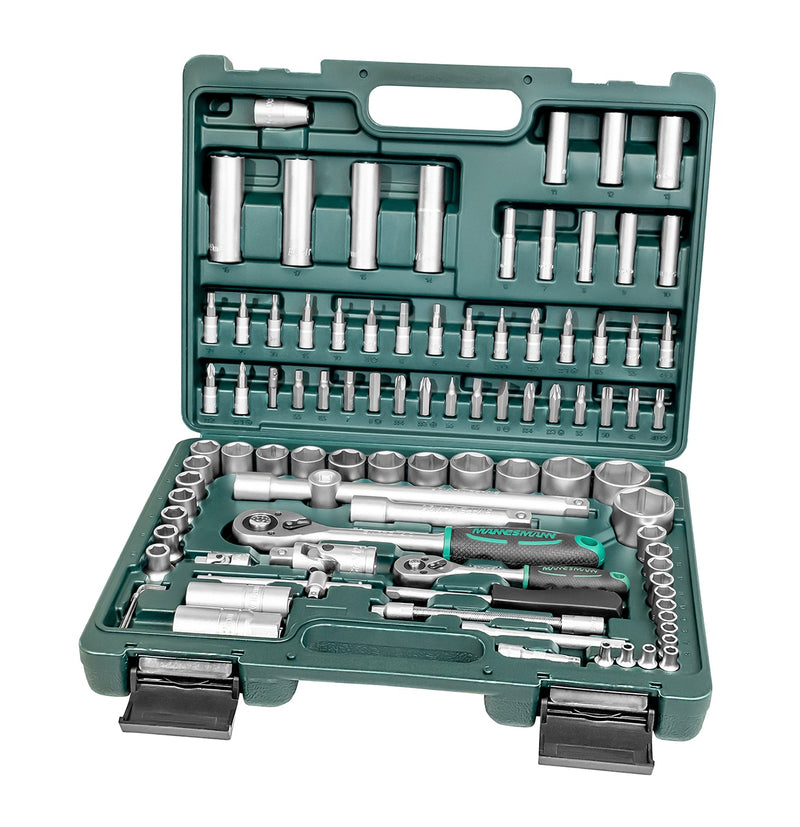 MANNESMANN Set nasadnih ključeva 1/4" i 1/2" — 94 dela, kofer