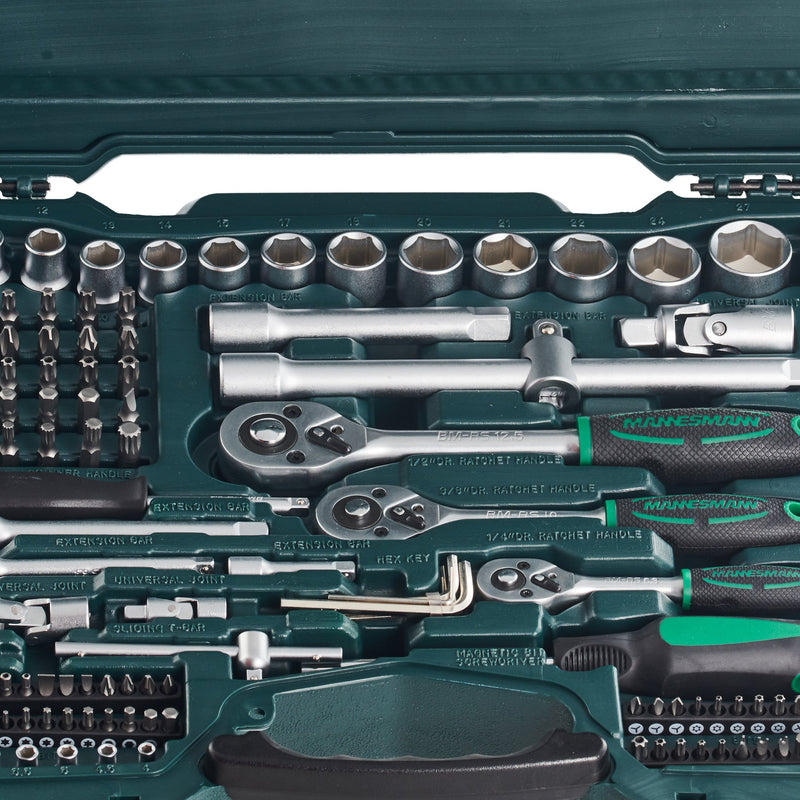 MANNESMANN Set alata u koferu 1/4", 3/8" i 1/2" — 215 delova