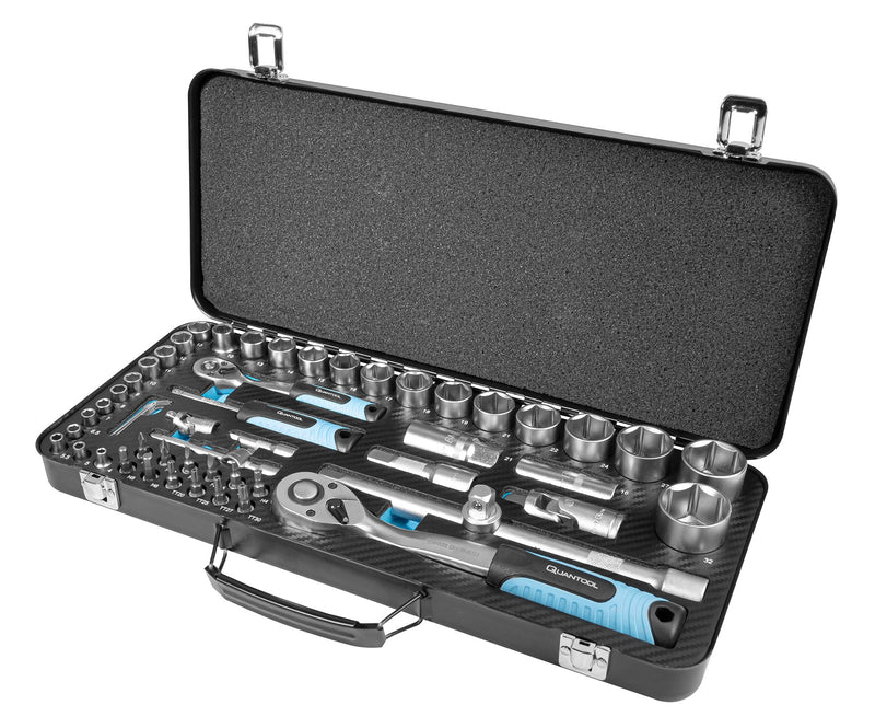 QUANTOOL Set nasadnih ključeva i bitova 1/4" i 1/2" — 56 delova