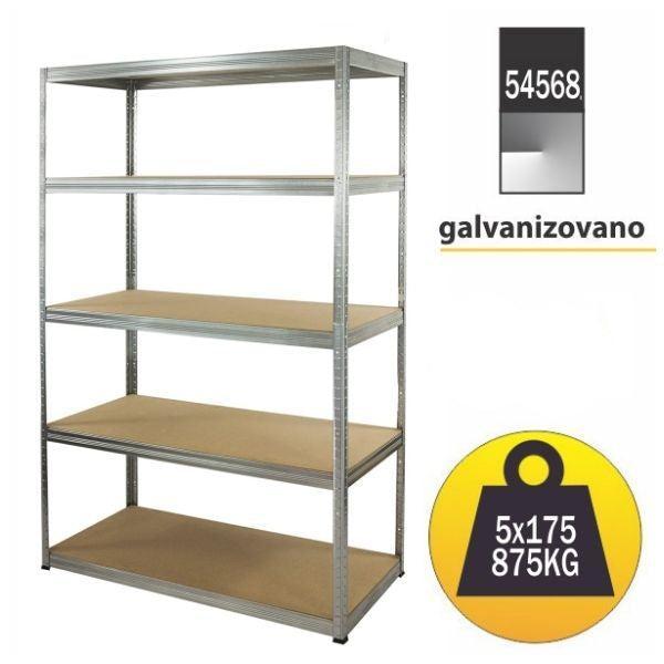 Polica metal medijapan 180x120x45cm 5x175kg