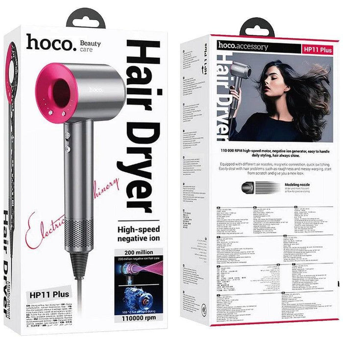 hoco. Fen za kosu sa negativnim jonima, crveni - HP11 Plus Rose Red