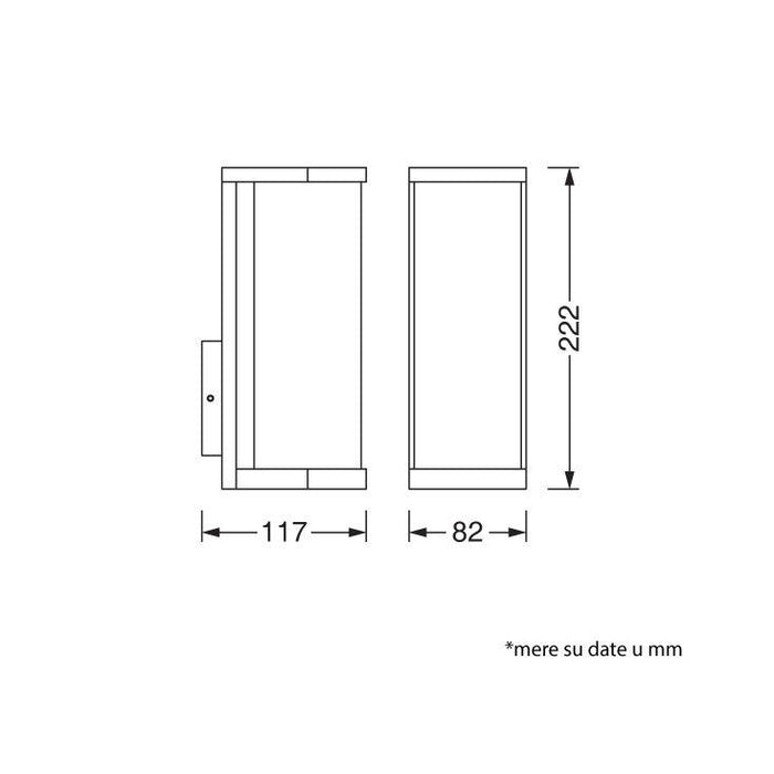 LEDVANCE zidna lampa 1xE27
