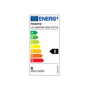 LED filament sijalica dimabilna toplo bela 6W