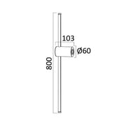 BRAYTRON crna zidna LED lampa 16W