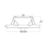 BRAYTRON siva zidna LED lampa 1.5W