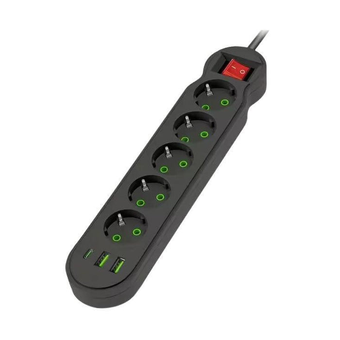 Razvodnik sa 5 mesta 2m 1.5mm2+pr. 2xUSB+tip C