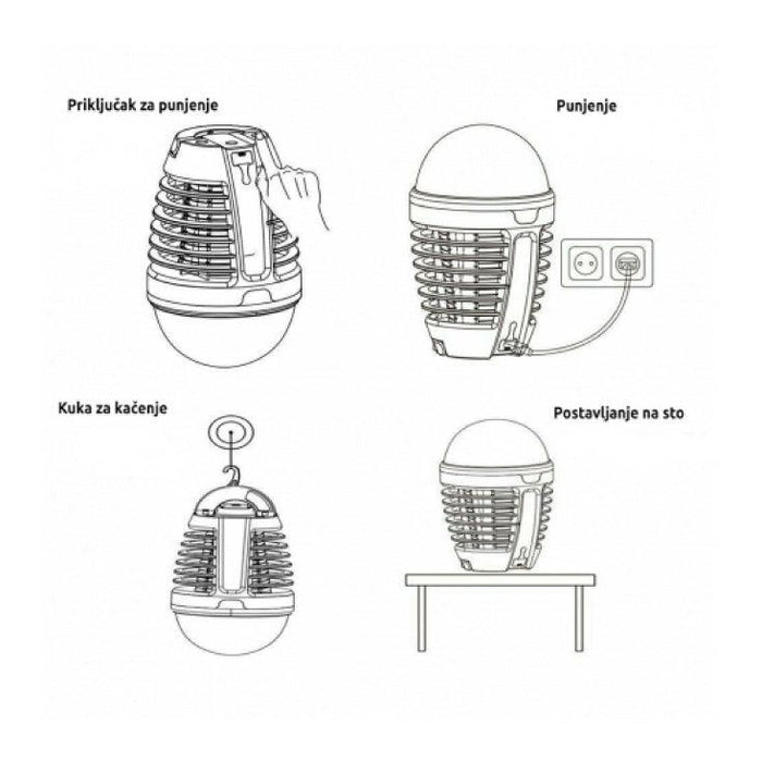 Prenosna 2u1 zamka za insekte