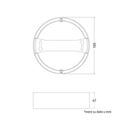 Crni nosač za ugradni LED panel 13W