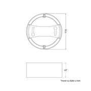 Crni nosač za ugradni LED panel 8W