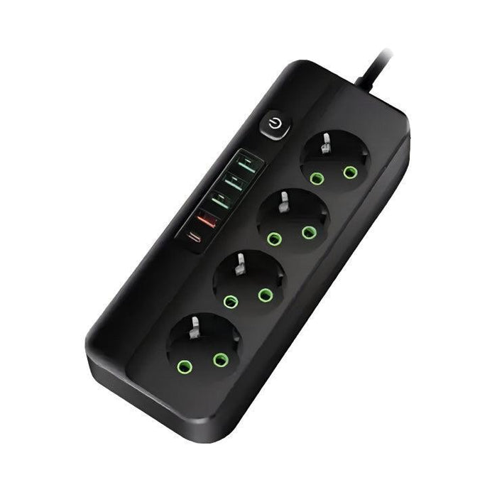 Razvodnik sa 4 mesta 2m 1.5mm2+pr. 4xUSB+tip C