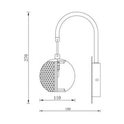 BRAYTRON zidna lampa 1xG9
