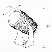 Zidna LED lampa 9W 4000K IP66